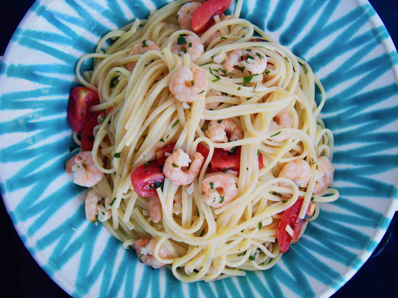 Pasta mit Garnelen &amp;quot;a la Buzzara&amp;quot; - Nudel und Strudel - Comfort Food