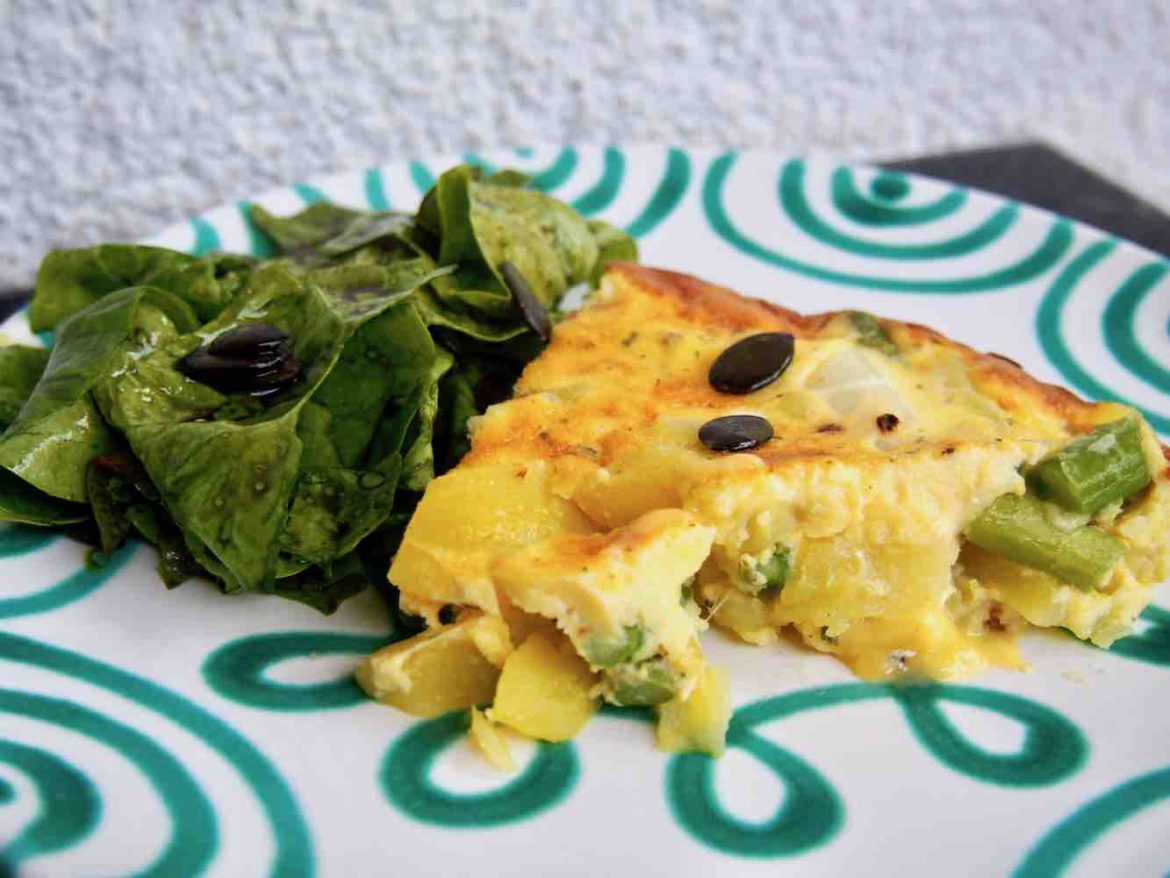 Frittata mit Spargel und Kartoffeln