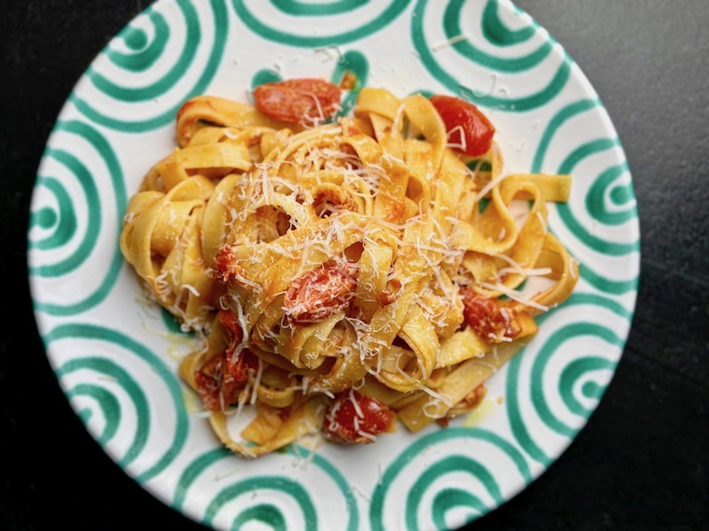 Tagliatelle all' Amatriciana piccante